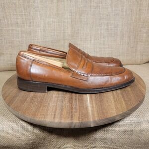 Johnston & Murphy Mens Dress Shoes Italian Leather Penny Loafers‎ Size 8.5 M